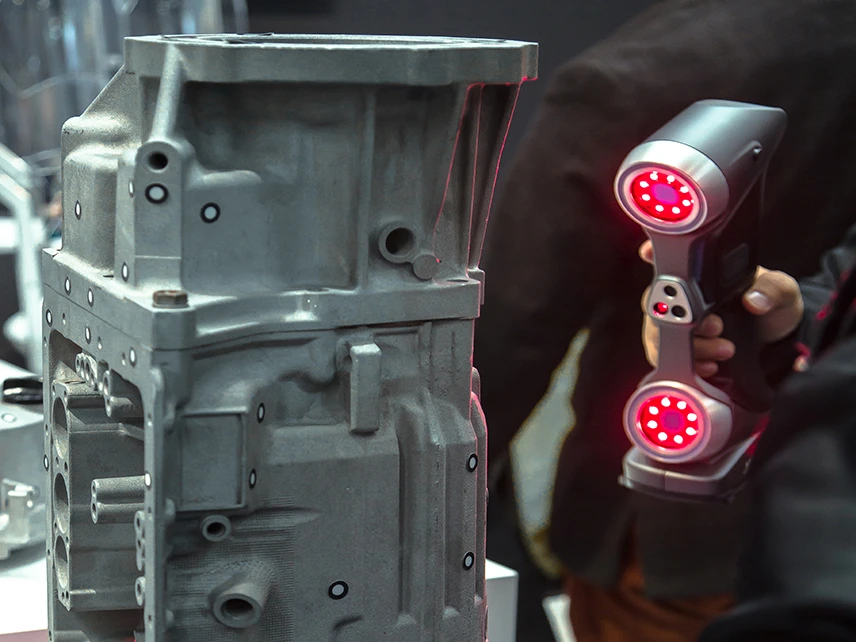 3D scanning of motorcycle parts